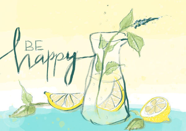 Postkarte "BE happy"
