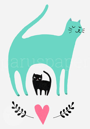 Postkarte "Familycats"