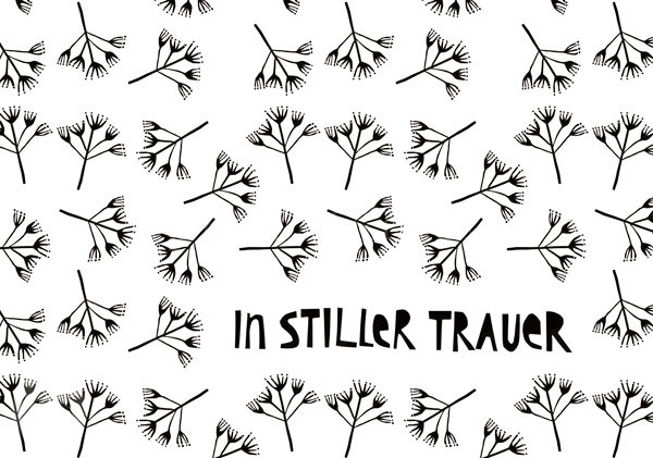 Greeting Card "IN STILLER TRAUER - Dolden"