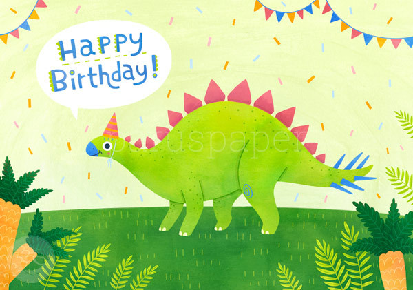 Klappkarte "Happy Birthday! - Dino"