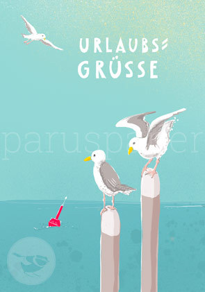 Postkarte "URLAUBSGRÜSSE"
