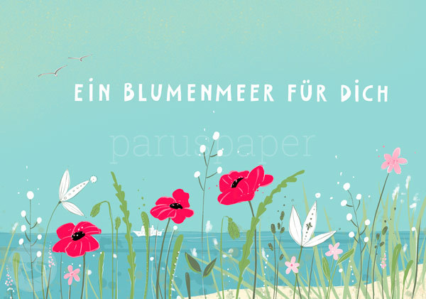 Postkarte "EIN BLUMENMEER FÜR DICH"