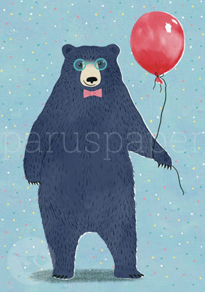 Postkarte "happy bear"