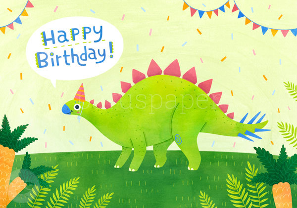 Postkarte "Happy Birthday! - Dino"
