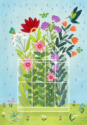 Postkarte "Greenhouse"