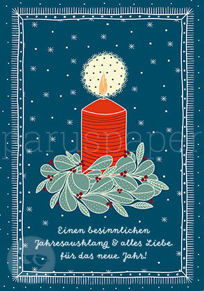 Postkarte "Weihnachten & Neujahr - Kerzenlicht"