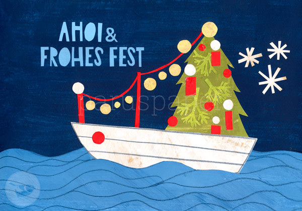 Postkarte "AHOI & FROHES FEST"