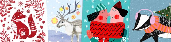 Illustration - christmas cards and winter cards